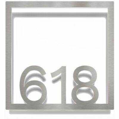 Edelstahl Zimmernummer / Design Z-04-XXX-E<span> - </span>618
