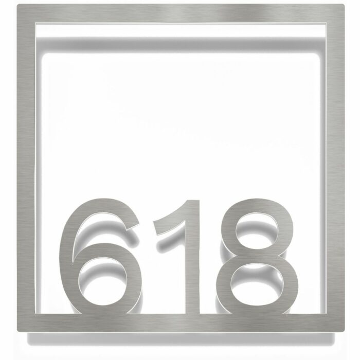Edelstahl Zimmernummer / Design Z-04-XXX-E<span> - </span>618