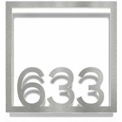 Edelstahl Zimmernummer / Design Z-04-XXX-E<span> - </span>633