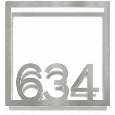 Edelstahl Zimmernummer / Design Z-04-XXX-E<span> - </span>634