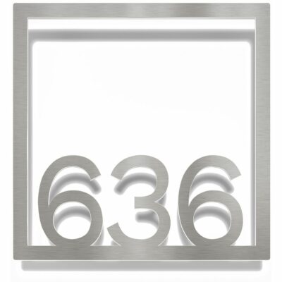 Edelstahl Zimmernummer / Design Z-04-XXX-E<span> - </span>636