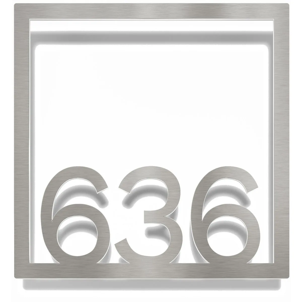 Edelstahl Zimmernummer / Design Z-04-XXX-E<span> - </span>636