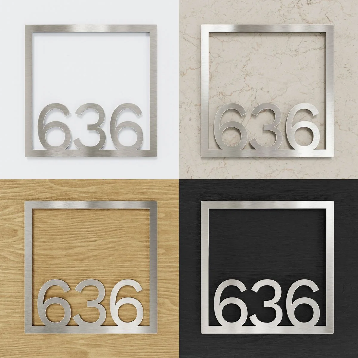 Edelstahl Zimmernummer / Design Z-04-XXX-E<span> - </span>636 – Bild 2