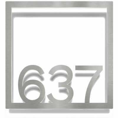 Edelstahl Zimmernummer / Design Z-04-XXX-E<span> - </span>637