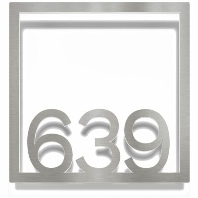 Edelstahl Zimmernummer / Design Z-04-XXX-E<span> - </span>639