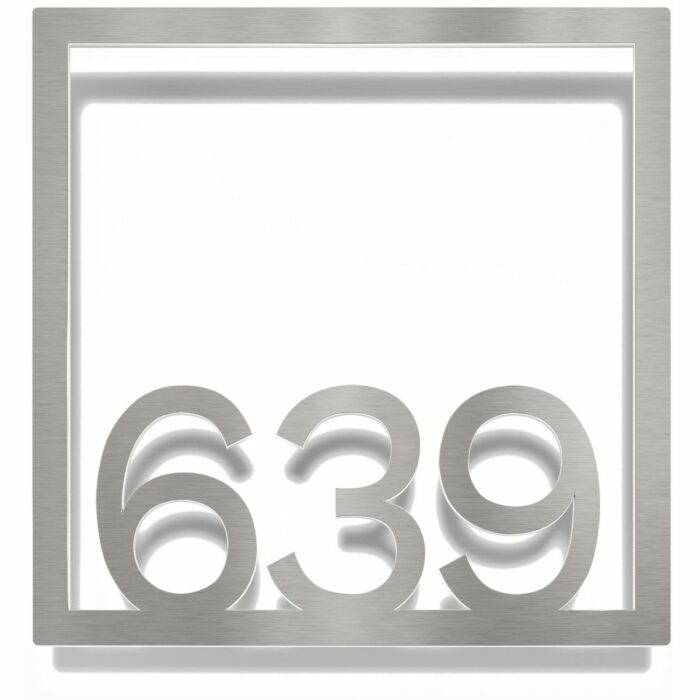 Edelstahl Zimmernummer / Design Z-04-XXX-E<span> - </span>639