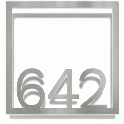 Edelstahl Zimmernummer / Design Z-04-XXX-E<span> - </span>642