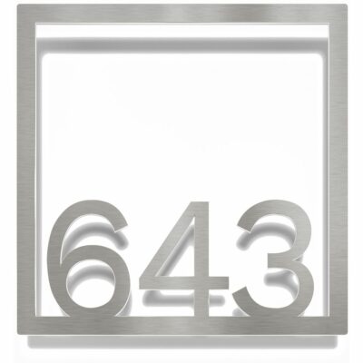 Edelstahl Zimmernummer / Design Z-04-XXX-E<span> - </span>643