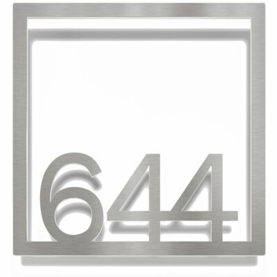 Edelstahl Zimmernummer / Design Z-04-XXX-E<span> - </span>644
