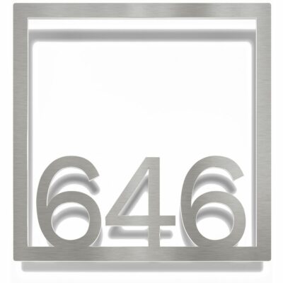Edelstahl Zimmernummer / Design Z-04-XXX-E<span> - </span>646