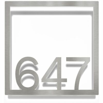 Edelstahl Zimmernummer / Design Z-04-XXX-E<span> - </span>647