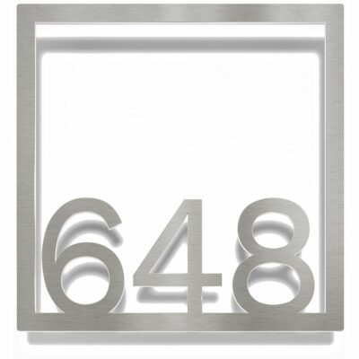 Edelstahl Zimmernummer / Design Z-04-XXX-E<span> - </span>648