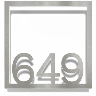 Edelstahl Zimmernummer / Design Z-04-XXX-E<span> - </span>649
