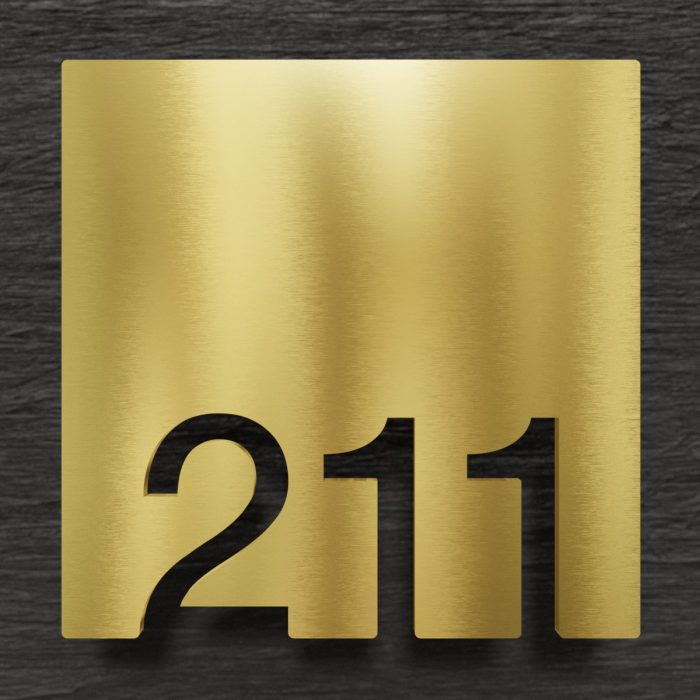 Messing Zimmernummer 211 / Z.03.211.M 1