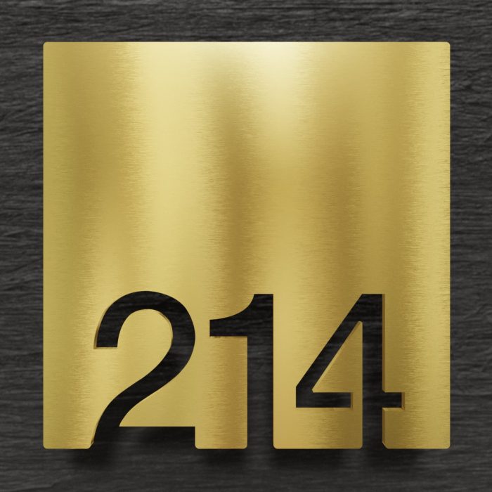 Messing Zimmernummer 214 / Z.03.214.M 1